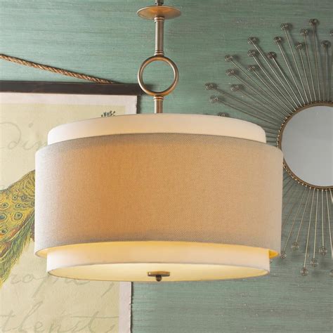 metal fabric drum light|large fabric drum pendant lights.